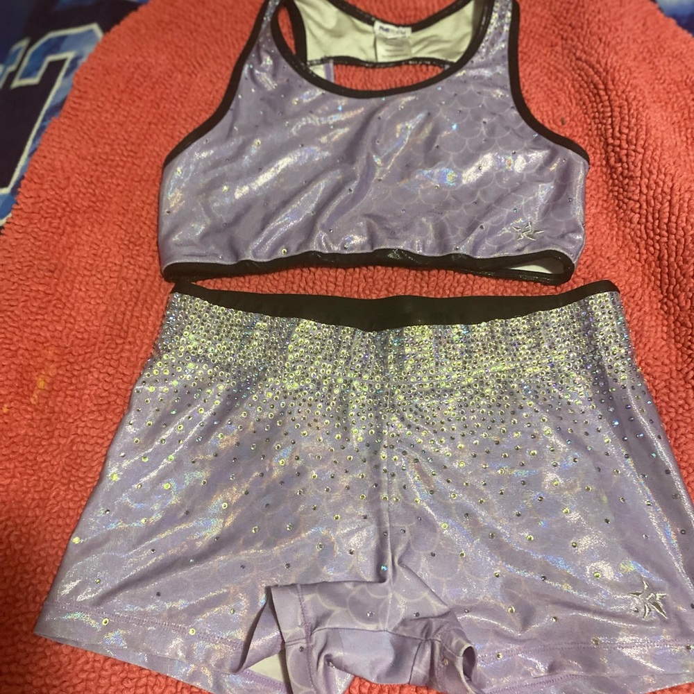 Rebels Purple Sparkle Women's Shorts Set